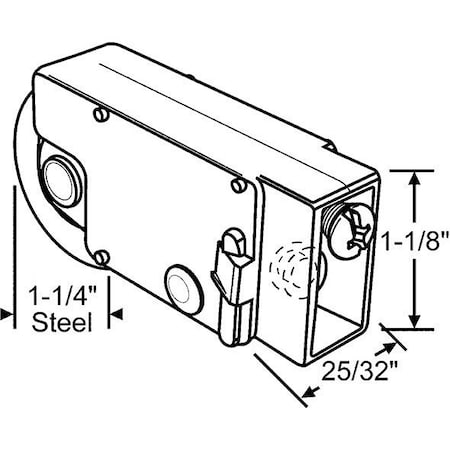 Strybuc Patio Door Roller Assembly 9-214